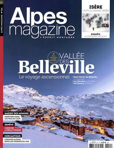 Abonnement ALPES MAGAZINE - Revue, magazine, journal ALPES MAGAZINE - Alpes Magazine est la premiere revue francaise consacree aux Alpes ! Au programme : actualites, portraits et interviews, reportages photos exceptionnels, selections inedites de randonnees et idees pratiques pour chaque saison ! L'esprit (...)